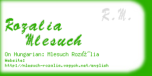 rozalia mlesuch business card